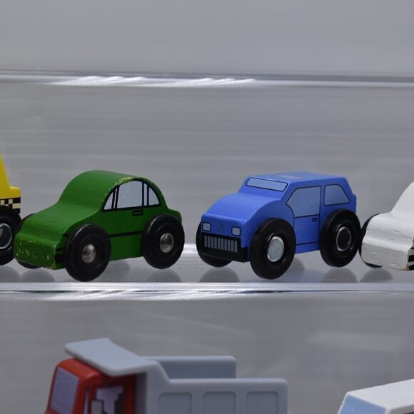 Snap-On Tools Wooden Cars Play Set Race Truck Sport Cars Police Ambulance Lot 14 - Picture 3 of 10